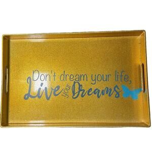 Inspirational Home Accent Tray – Gold Finish